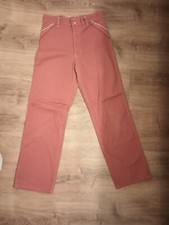 Vintage Retro 1970s Long Youth Pants Size 12 Multicolor Pink