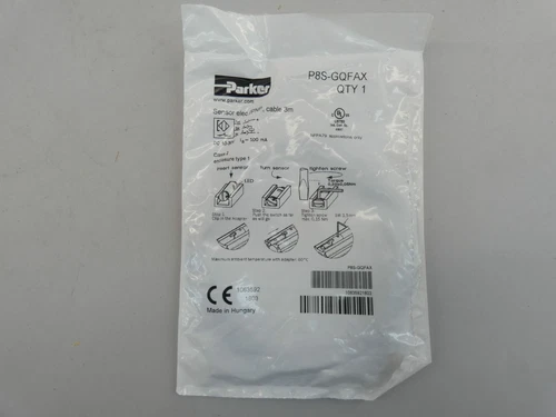 Parker P8S-GQFAX Sensor elec./PNP Cable 3m - NEW Surplus!