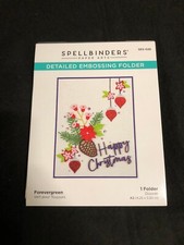 SPELLBINDERS Detailed Embossing Folder - FOREVERGREEN - A2 Size