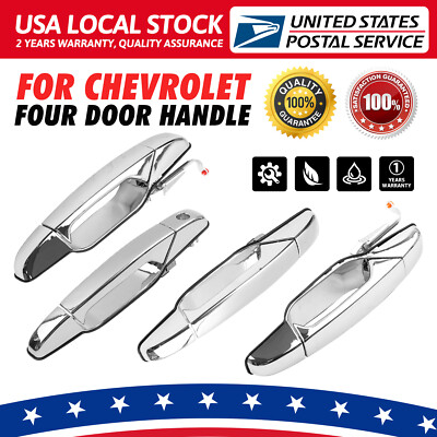 Kit De 4 Poignées De Porte Chromées Pour Chevrolet Tahoe, GMC Yukon, Cadillac Escalade 2007-2014