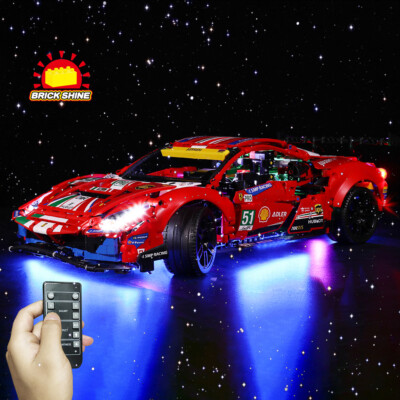 Brick Shine - Lichtset für Lego Ferrari 488 GTE AF Corse #51 42125 (NEU)