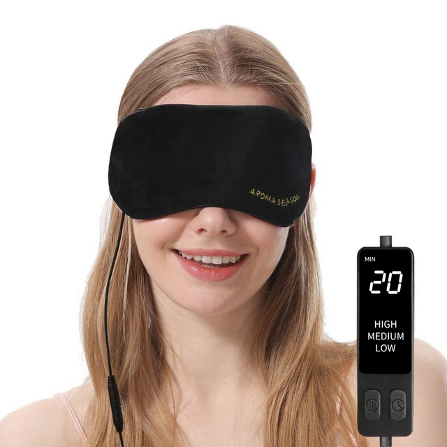 Heated Eye Mask For Dry Eyes, USB Electric Moist Compress Pad, Silk