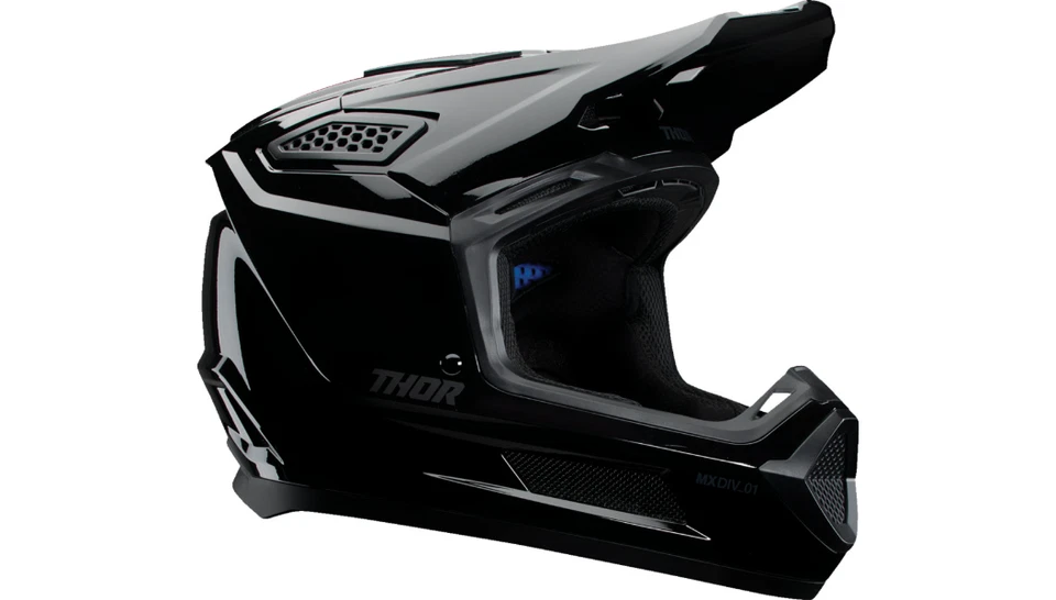 全新! 2025 THOR MX FLEET BLACKOUT HELMET MOTOCROSS Offroad - 选择尺寸 — 第 2/4 张图片