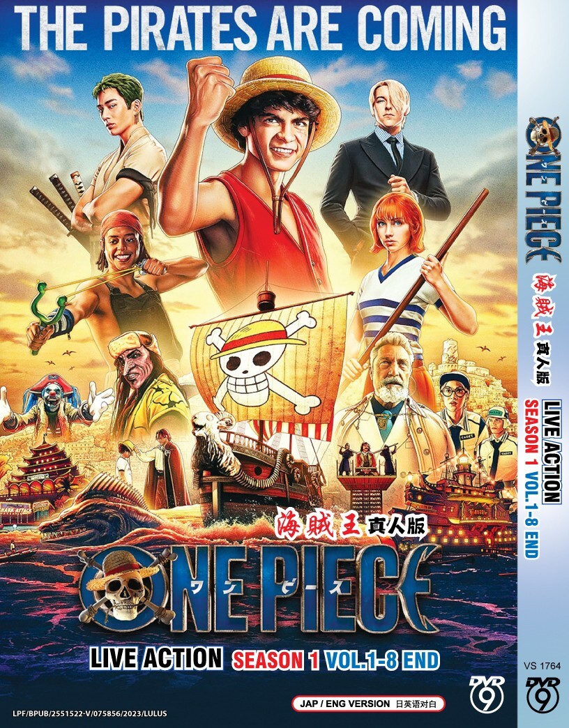 DVD ONE PIECE LIVE ACTION SEASON 1 VOL.1-8 END ~ENGLISH DUBBED