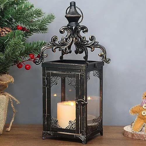 Black online lanterns indoor