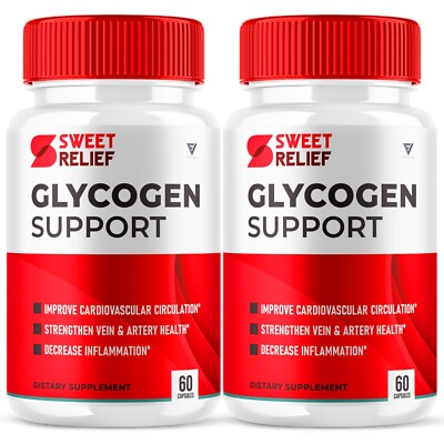 (2 Pack) Sweet Relief Glycogen Support Supplement SweetRelief (120 Capsules)