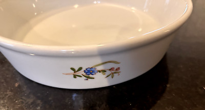 Vntg Cordon Bleu BIA Oval Casserole Floral Dish 9''