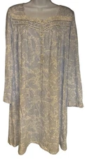 EARTH ANGELS Night gown Women’s Size L Long Sleeve Cotton Polyester Blend
