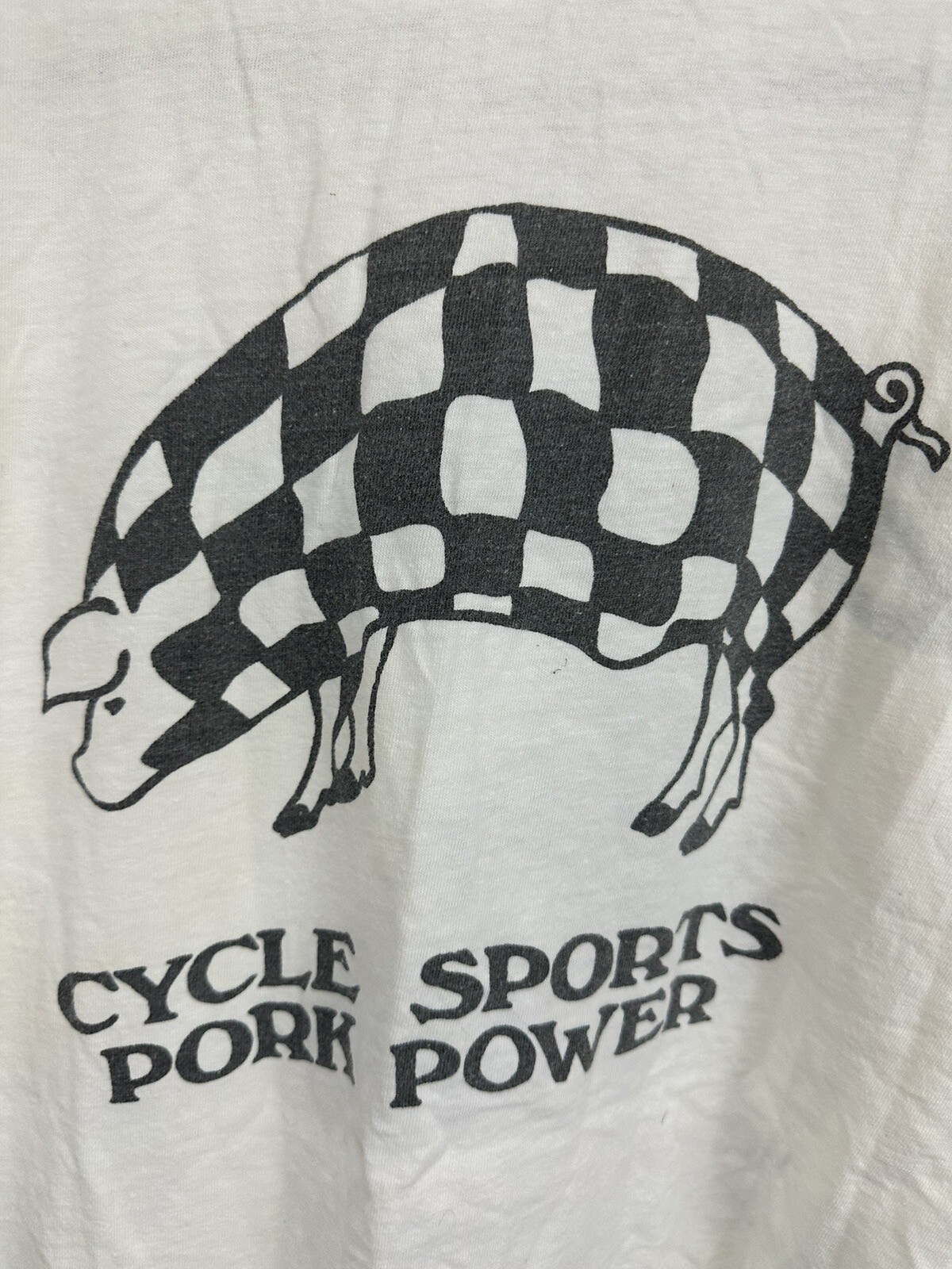 VTG 60s Blendzall Cycle Sport Pork Power Racing Oil Motocross Stedman T-Shirt L