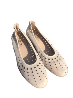 Sesto Meucci Dova Perforated Leather Comfort Ballet Sz 9 Flats