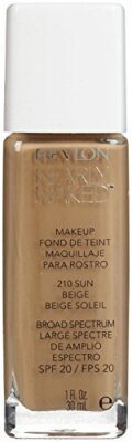 4 Pack Revlon Nearly Naked Liquid Makeup Broad Spectrum SPF 20, #210 Sun Beige