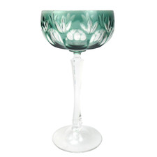 WMF Sektschale Serie Cristal Cabinet GRÜN signiert Überfangglas ca. 20cm