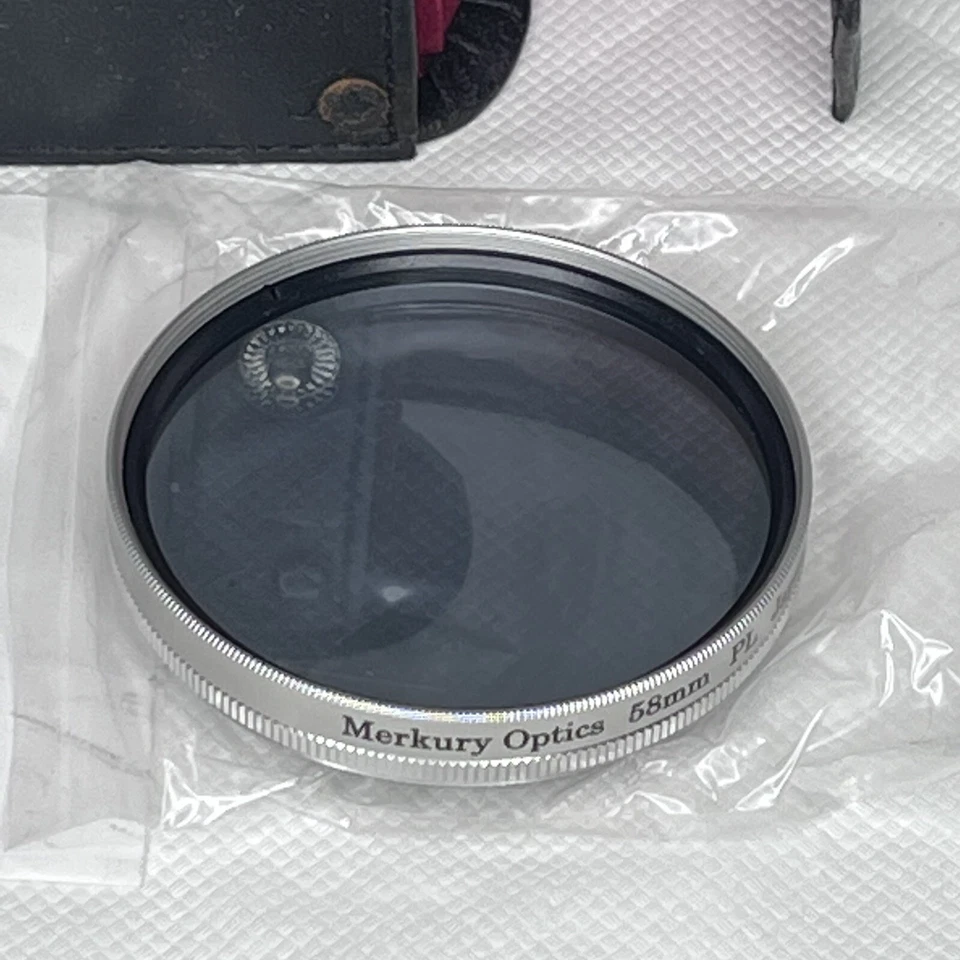 Japan Merkury Optics 58mm Camera Lens Set (UV, & PL) W/ Case ! Fast Shipping! - Image 4 of 4