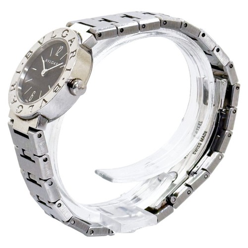 BVLGARI Bulgari Bulgari Uhren BB23Edelstahl Quarz schwarzes Zifferblatt 【Gebraucht】 - Bild 3 von 9