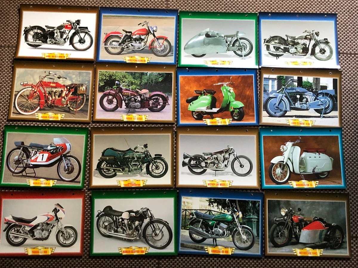 HUGE COLLECTION of 1390 MOTORCYCLES PHOTOS CARDS Moto VINTAGE Bike