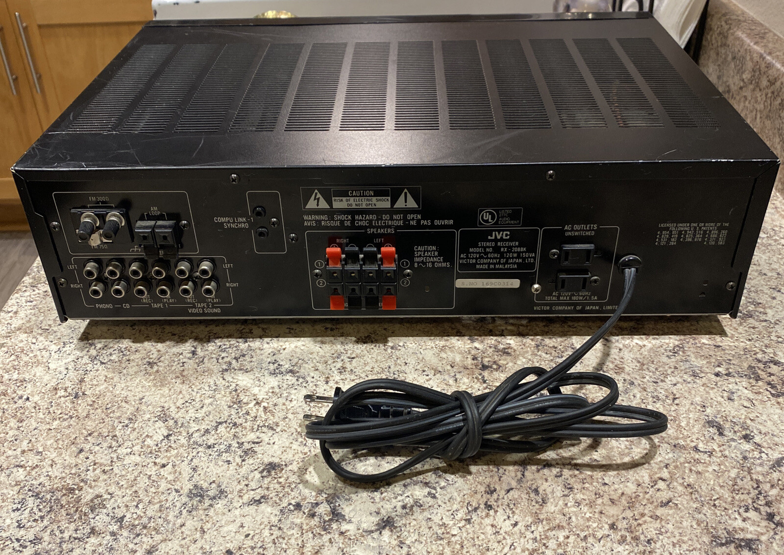 JVC RX 208 FM AM Digital Receiver Surround Phono 120 Watts W /Remote