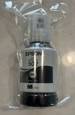 Epson 502 EcoTank Ink Black Ultra High Capacity Bottle 127 ml Genuine Sealed 