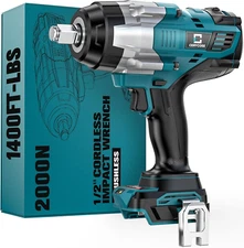 Cordless Impact Wrench 1/2 Inch for Makita Battery: 1400FT-LBS High Torque Impac
