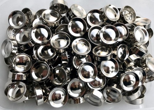 Buttons 25mm 40L Silver Effect Polished Metal Shank Chunky Craft Button (M36) - Picture 5 of 24