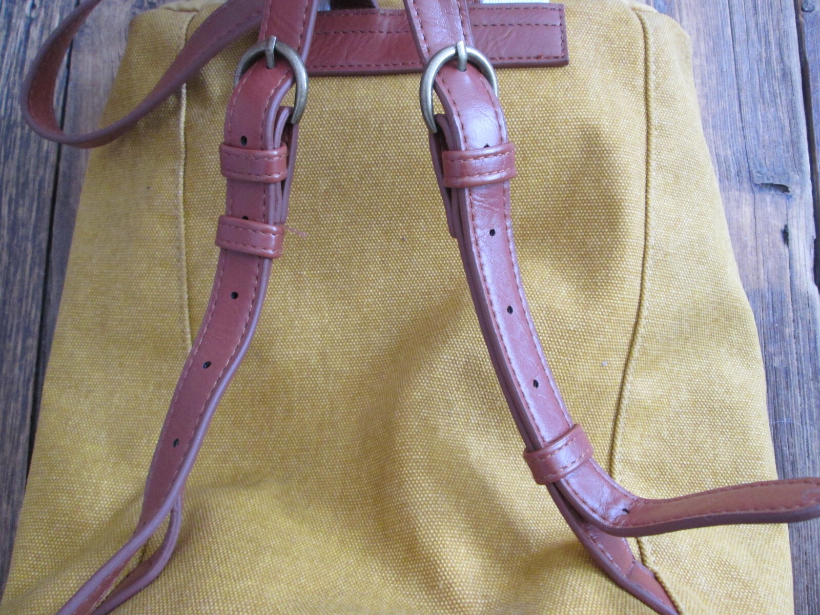 Universal Thread Mustard Yellow Backpack Book Bag… - image 9