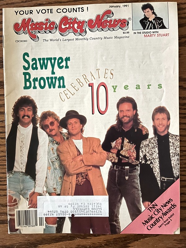 Music City News January 1991 with Sawyer Brown