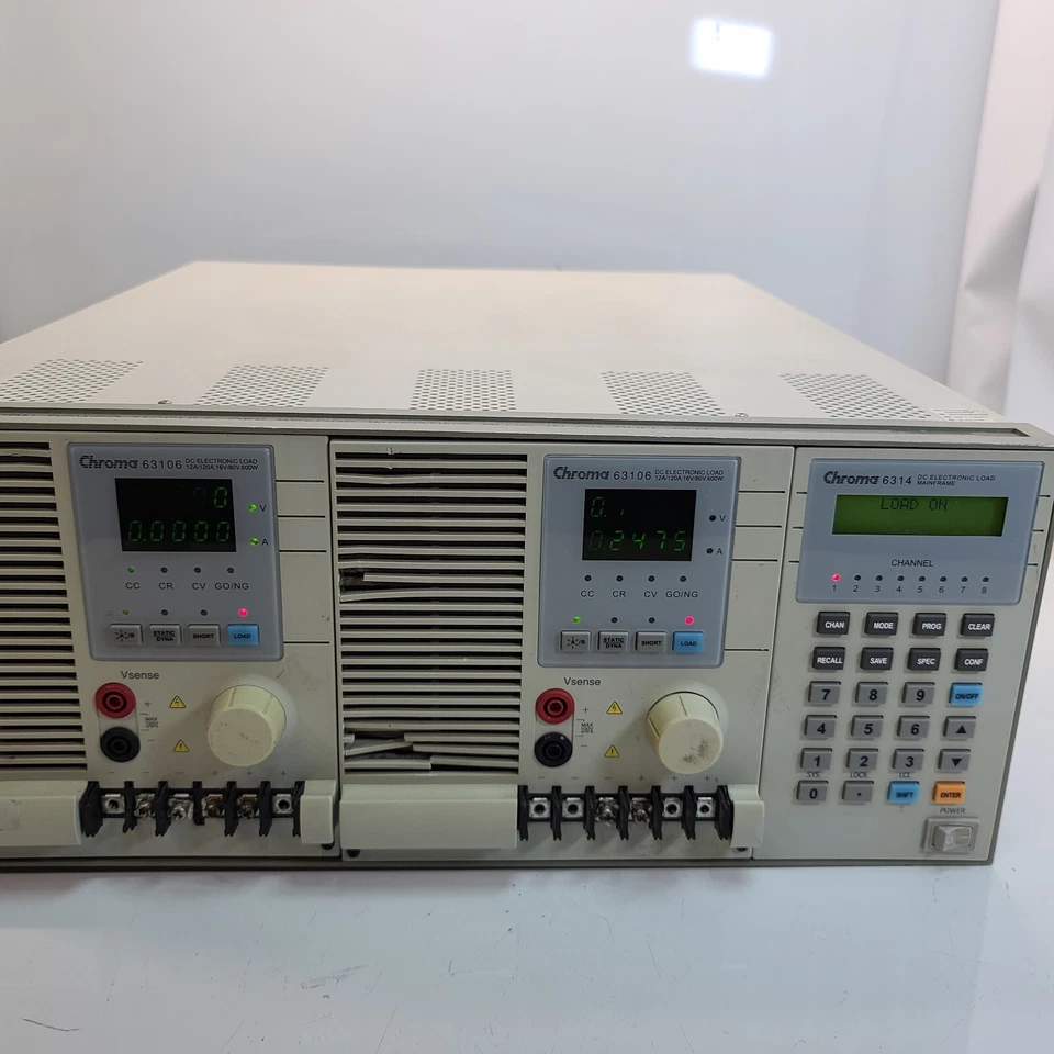Chroma 6314 DC Electronic Load Mainframe w/ 63106 x2 Modules - Image 2 of 4