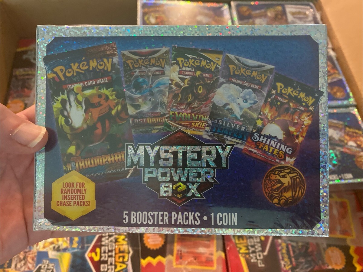 Pokemon Mystery Power BOX 5 Booster Packs 1 Coin