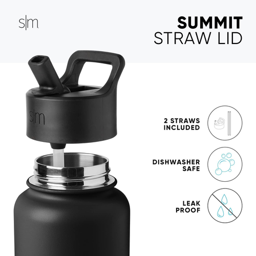 Kids Water Bottle with Straw Lid | Vacuum Insulated Stainless Steel Metal | Reus - Picture 3 of 3