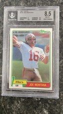 1981 TOPPS JOE MONTANA RC ROOKIE CARD BGS 8.5. rookie card picture