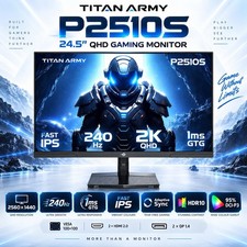 Titan Army P2510S - 24.5-inch 240Hz 2560x1440 Gaming Monitor, IPS 1ms