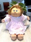 Cabbage Patch Kids Cornsilk HM8 Strawberry Blond Single Pony 1986 OK  Dress