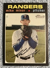 2020 Topps Heritage - Mike Minor #284 Flip Stock VERY RARE /5 Texas Rangers