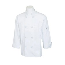 Mercer Culinary M60012WH3X Millennia Unisex White Long Sleeve Chef Jacket - 3XL