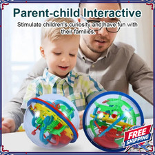 3D Maze Bead Rolling Ball Puzzle Game Kids Brain Focus Training Educational Toy