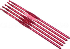 5 Pack - Size G/H Size 7 Aluminum Crochet Hooks - 6" Length - 4.5Mm Diameter