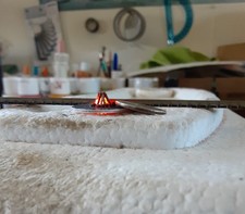 Z Scale Lighted Campfire With Flickering Led Light