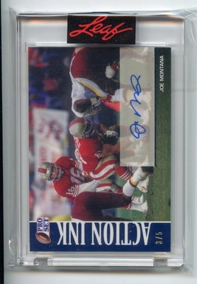 2021 Leaf Trading Cards Joe Montana Action Ink Pro Set Autographed 3/5