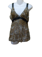 Top LaRok Estampado Leopardo Silkey C/Correas Traseras-Talla M