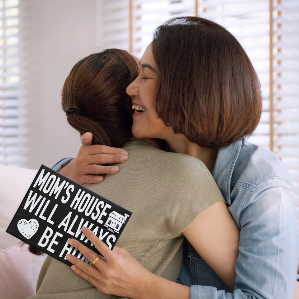 Letrero de casa de mamá | Regalo para mamá | El hogar es donde está mamá | Decoración del día de la madre’s Foto 4 de 4