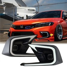 1 Pair Led Drl For 2022-2024 Honda Civic Sedan Hatchback Daytime Running Lights