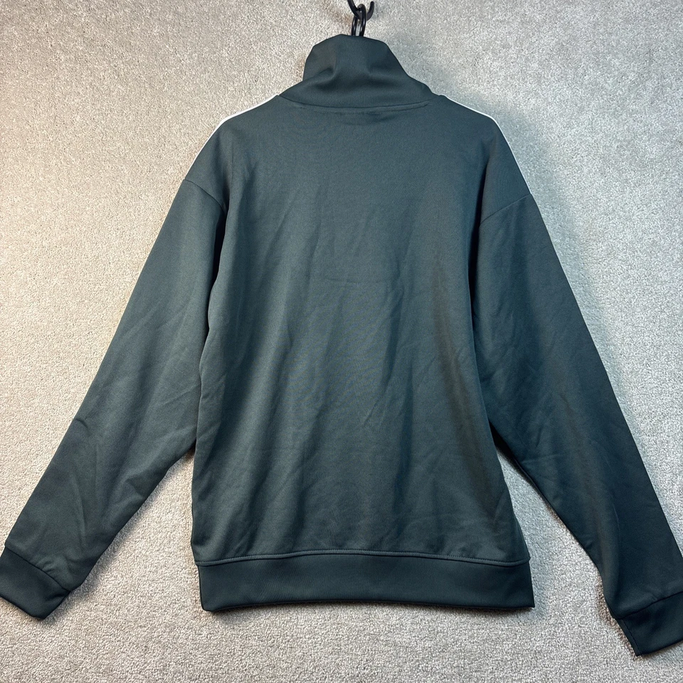 Adidas Originales Track Top Chaqueta Hombres Pequeña Verde Cuello Embudo Cremallera Completa Pista NUEVO Foto 2 de 4