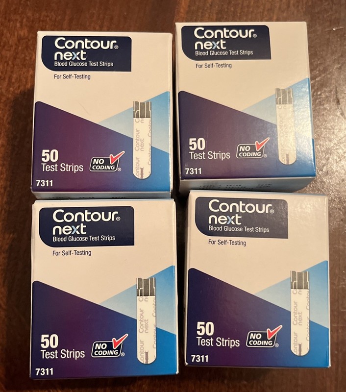 4x 50 Strips each = 200 Contour  Blood Glucose Test Strips EXP 5/27-6/27- 2x9/27
