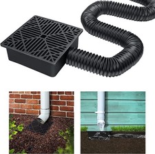 Catch Basin Drain Kit,Downspout Extension Kit,Gutter Downspout Black 