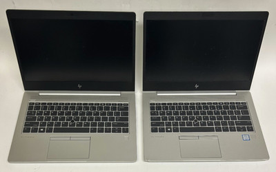 LOT OF 2 HP EliteBook 830 G5 Intel i5-8350U - NO RAM - NO SSD - BIOS LOCKED