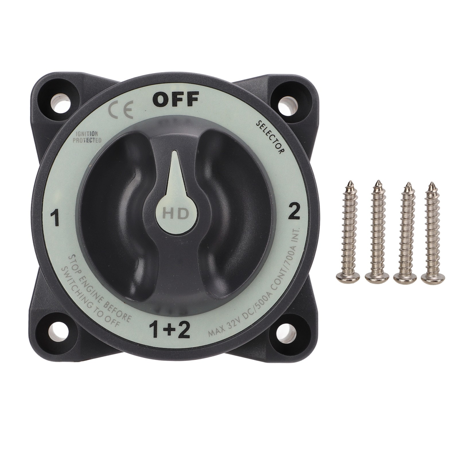 ❄ 500A Marine Battery Disconnect Switch Heavy Duty 4 Position Battery Selector