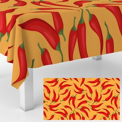 Chill Pepper Tablecloth Chili Cook Party Table Covers Decorations for Farmhou...