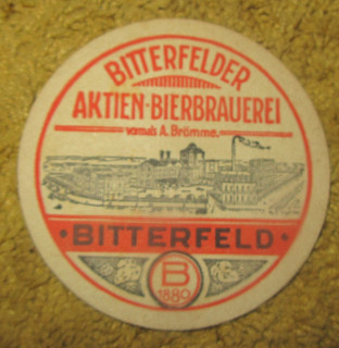 VK Bierdeckel ehem. DDR Aktien Bierbrauerei Bitterfeld