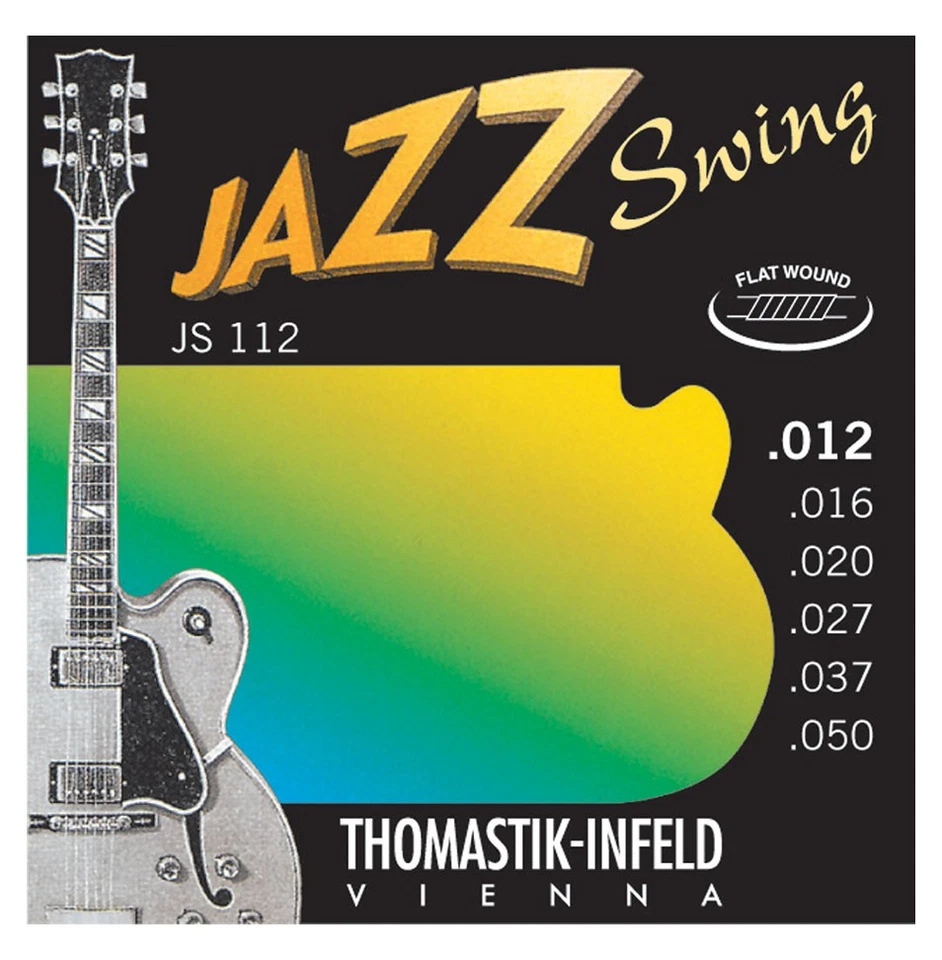 Thomastik JS112 Jazz-Saiten Satz für E-Gitarre Swing Serie .012-.050 Flat Wound - Bild 1 von 1