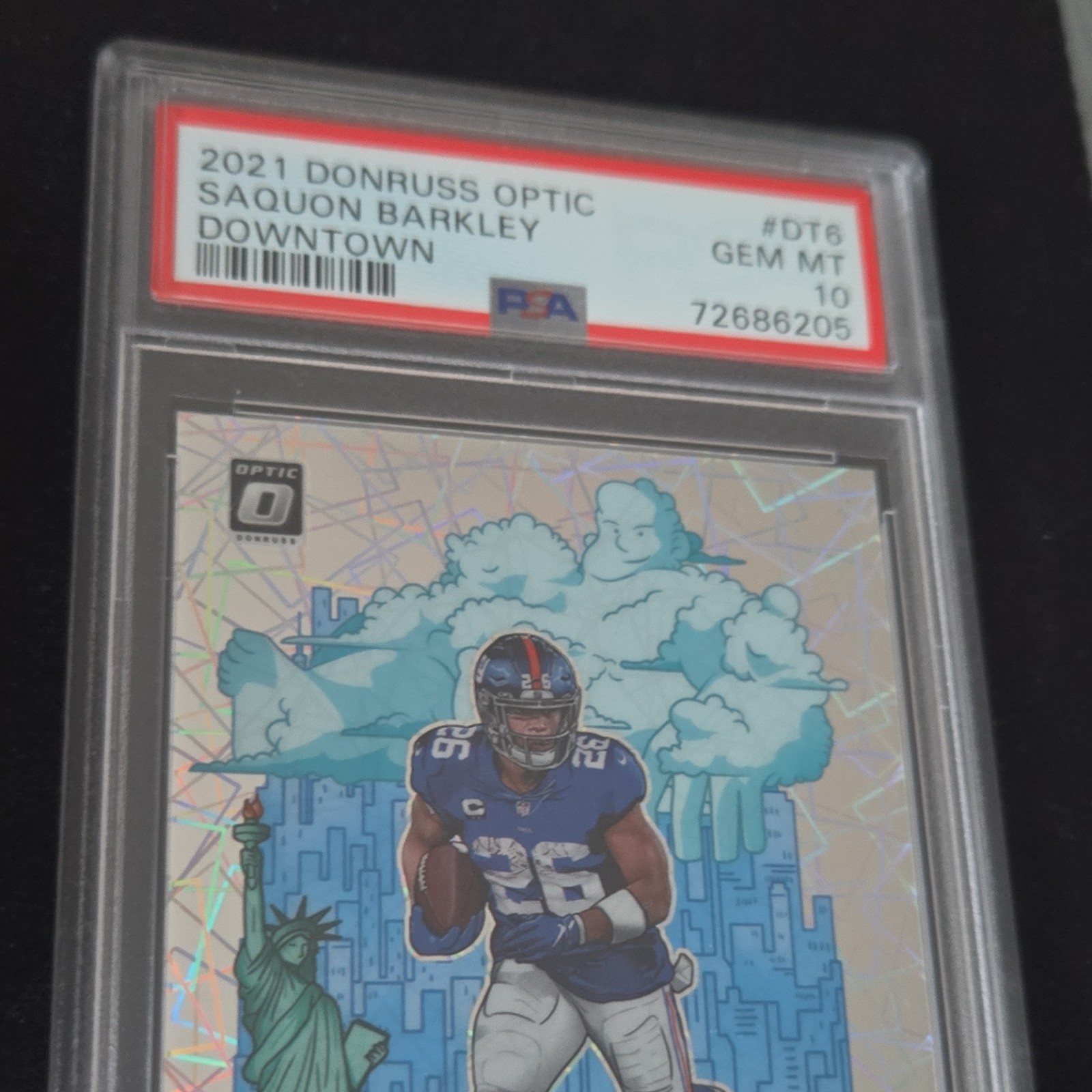 2021 Panini Donruss Optic Downtown Saquon Barkley #DT-6 Giants PSA 10