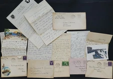 1940s antique LETTERS mendon ma LOWELL & TRASK FORT JACKSON SC FL letterhead